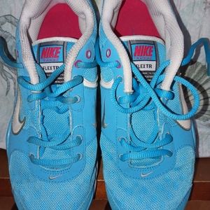 Nike Womens Flex TR  Training Shoes Aqua Blue Lace Up Size 7